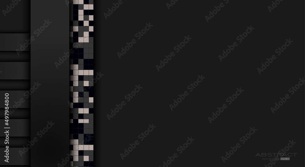 Overlap abstract background on black theme