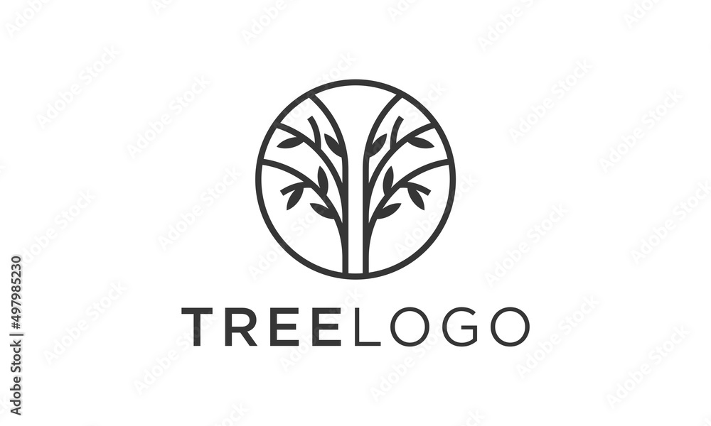 simple tree logo design