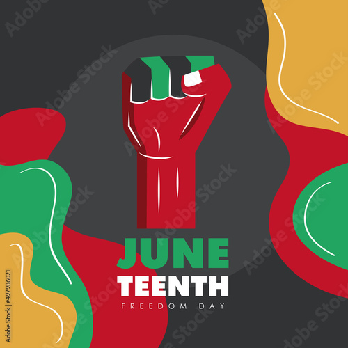 juneteenth freedom day lettering
