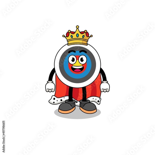 Mascot Illustration of archery target king