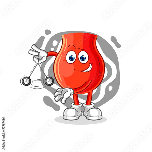 uvula hypnotizing cartoon. cartoon mascot vector