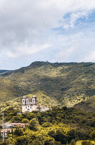 A antiga Vila Rica no meio das montanhas de Minas Gerais e atual Ouro Preto.  photo