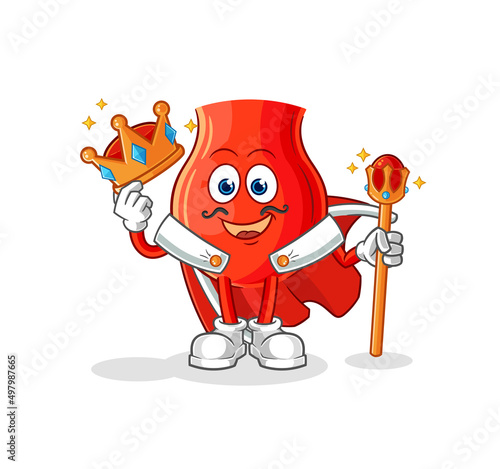 uvula king vector. cartoon character