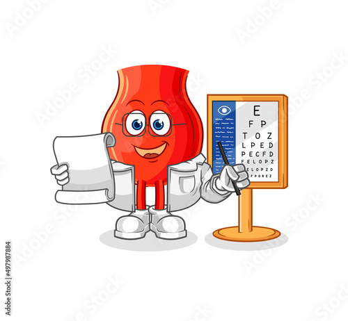 uvula oculist cartoon. cartoon mascot vector