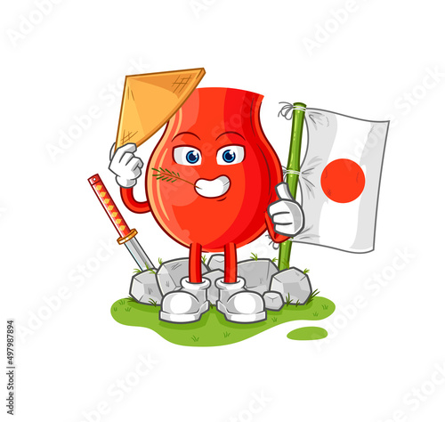 uvula japanese vector. cartoon character