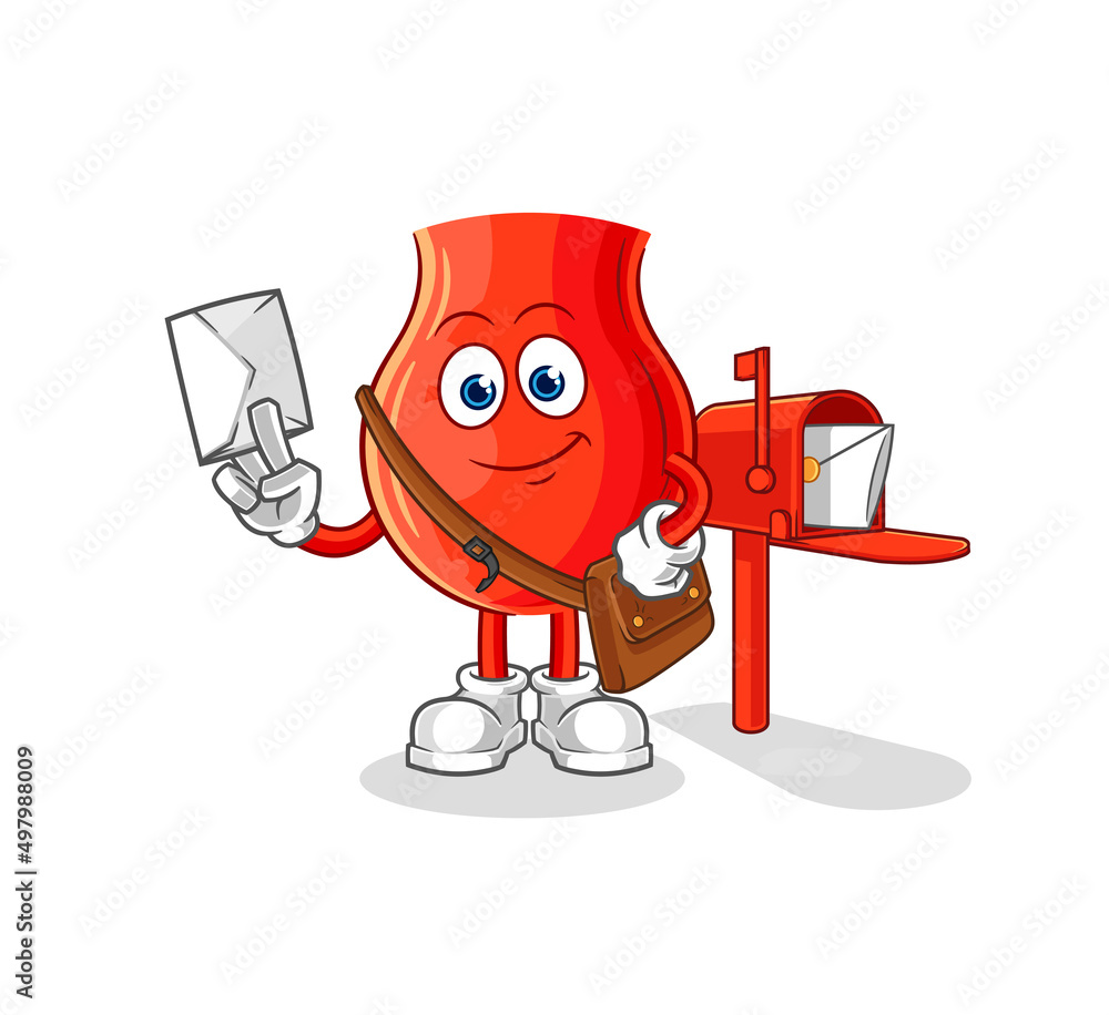 uvula postman vector. cartoon character uvula postman vector. cartoon character