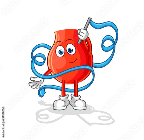 uvula Rhythmic Gymnastics mascot. cartoon vector