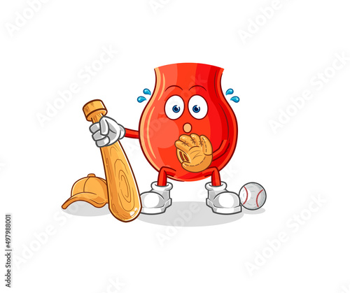 uvula baseball Catcher cartoon. cartoon mascot vector