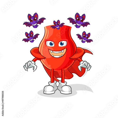 uvula Dracula illustration. character vector