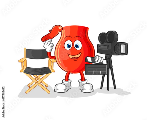 uvula director mascot. cartoon vector