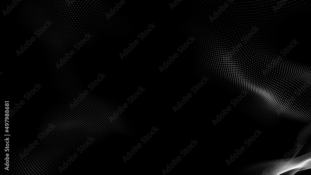 Dot white black wave technology texture background. Abstract big data digital concept. 3d rendering. Dot white black wave technology texture background. Abstract big data digital concept. 3d rendering.