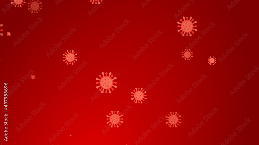 Coronavirus red pattern banner background. Abstract healthcare Illustrations concept COVID-19.