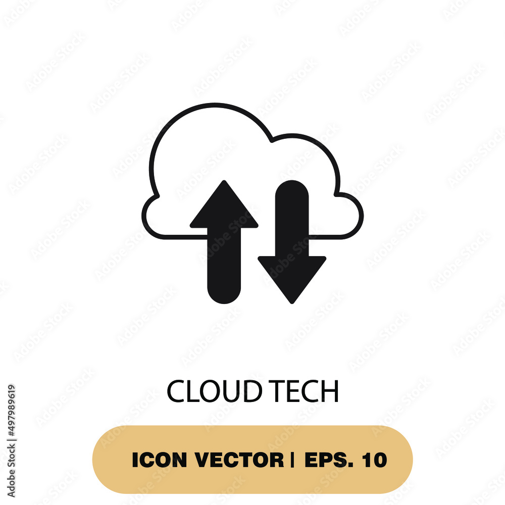 cloud tech icons symbol vector elements for infographic web cloud tech icons symbol vector elements for infographic web