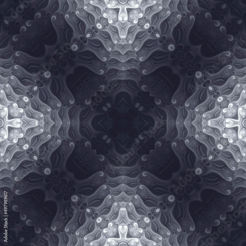 Square seamless fractal patterns. Beautiful bright background.