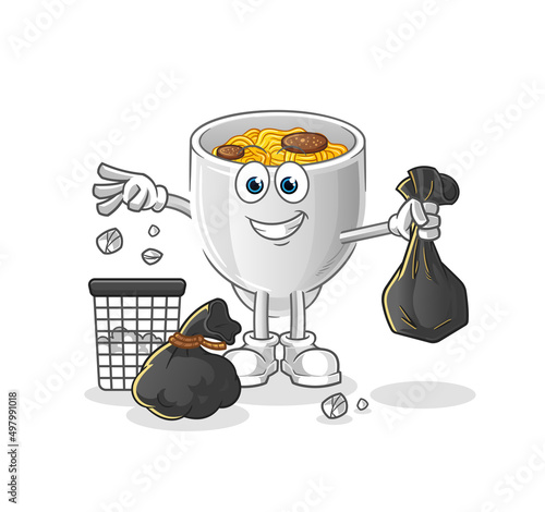 noodle cartoon character vector mascot
