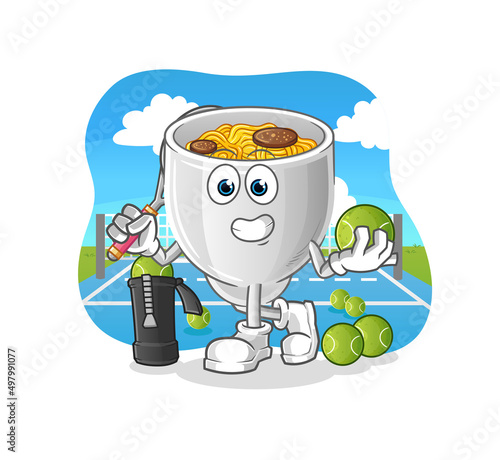 noodle cartoon character vector mascot