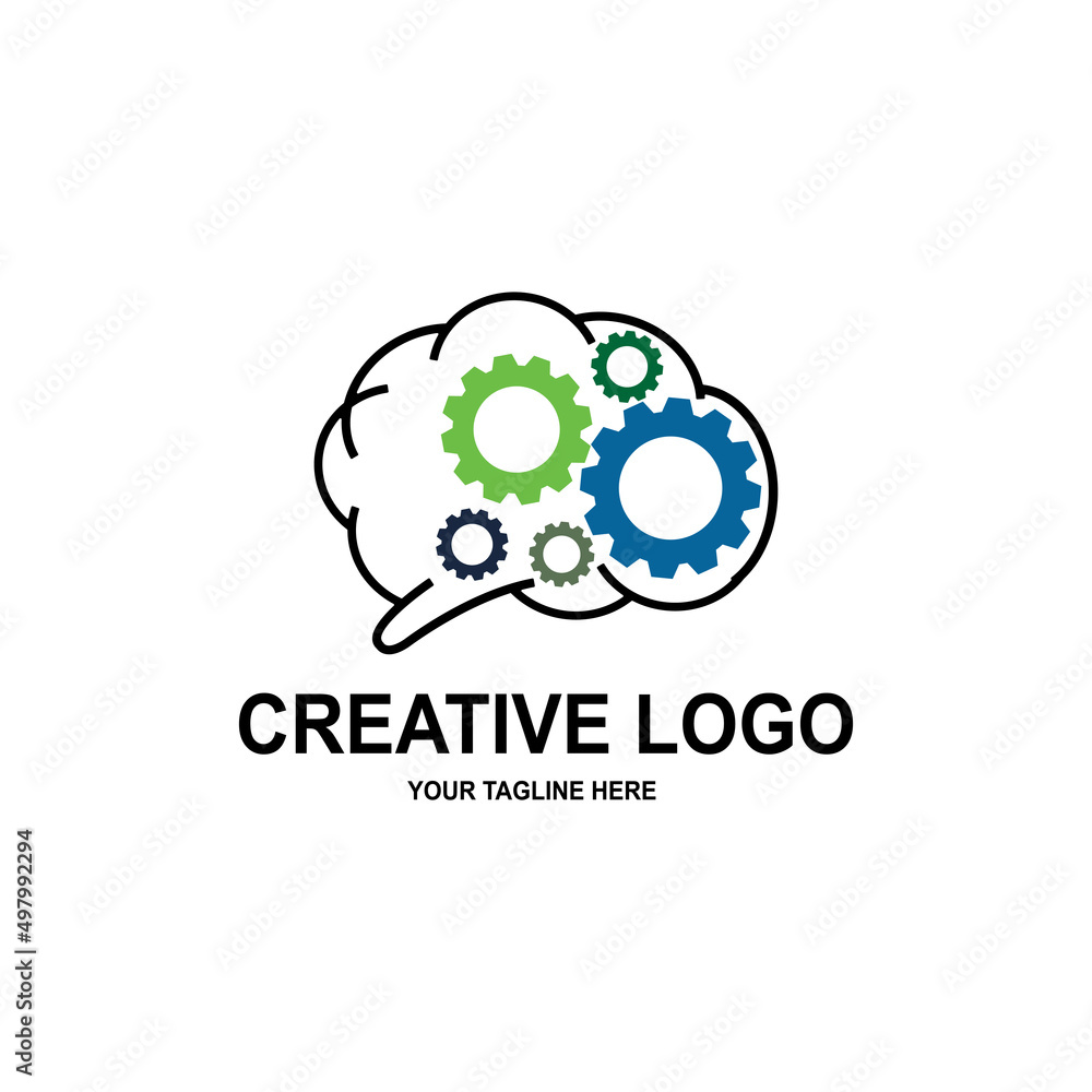 human intelligence brain logo vector design human intelligence brain logo vector design
