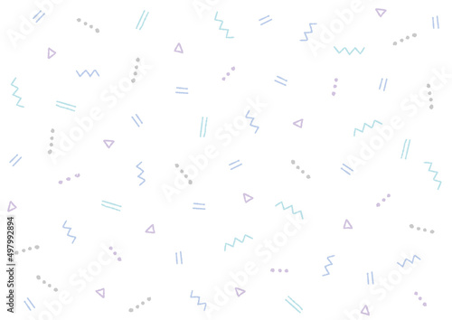 手描きの幾何学模様の背景（デコボコの線）