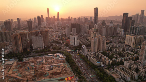 aerial view of Shenzhen special economic zone © LT
