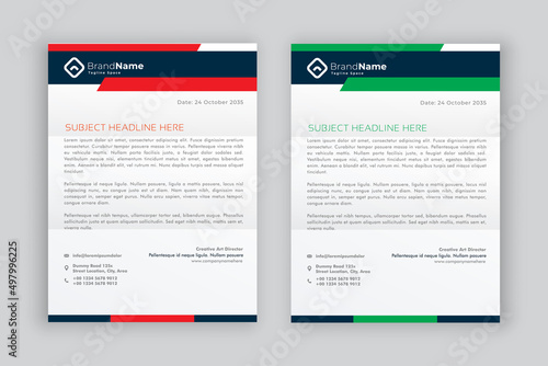 business corporate letterhead design template