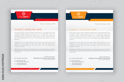 business corporate letterhead design template