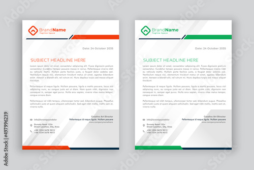business corporate letterhead design template