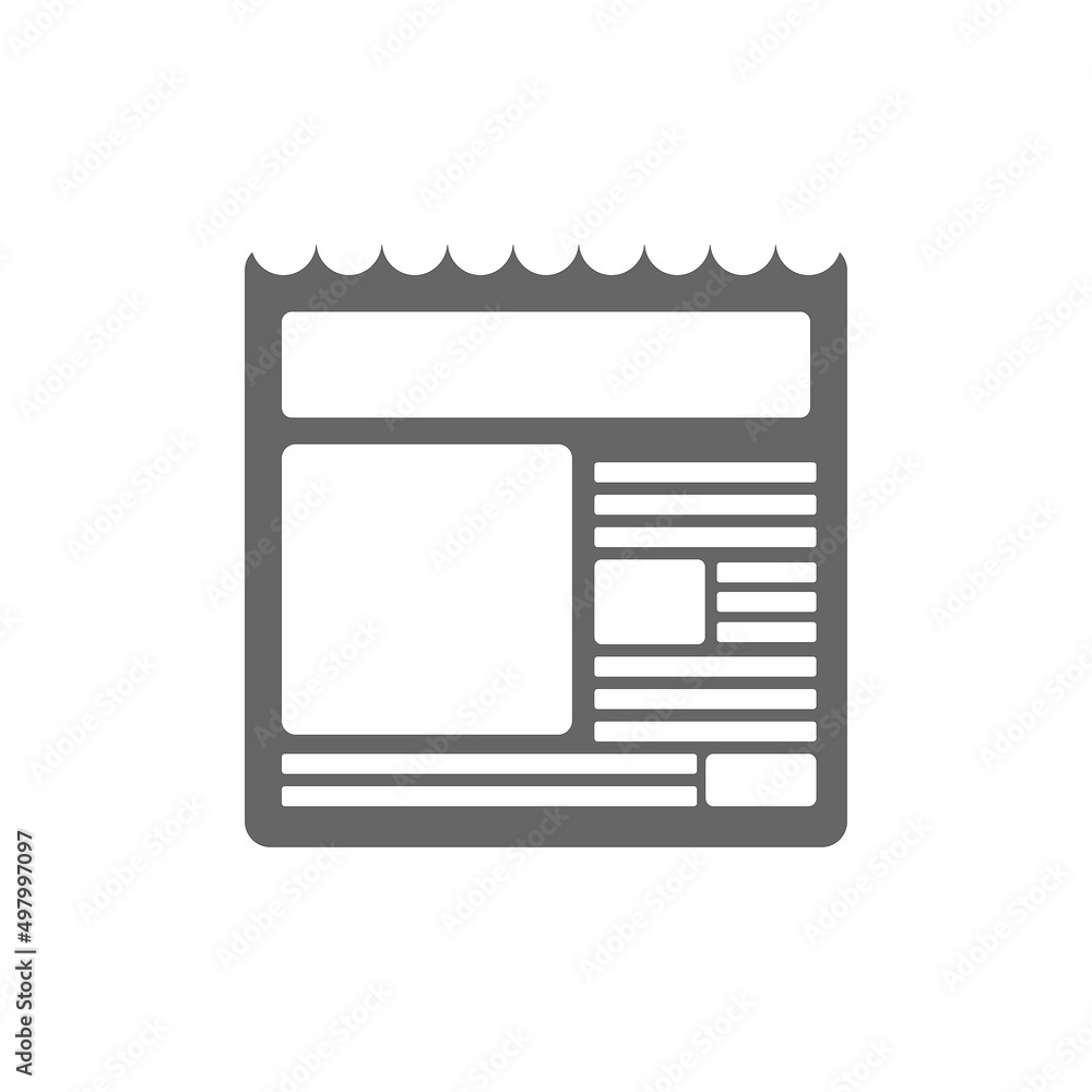 Simple feed news icon, newspaper symbol, magazine newsletter vector Simple feed news icon, newspaper symbol, magazine newsletter vector