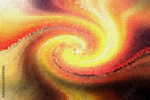 Twirl background with multicolour design. Abstract twirl with flame effect.