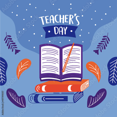 teachers day lettering poster