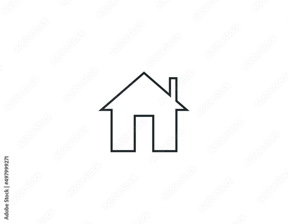 Home icon vector on a white background.