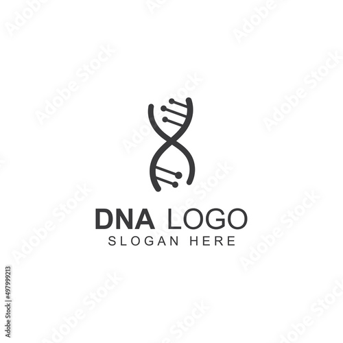 DNA vector logo. Modern medical logo, with vector illustration template design