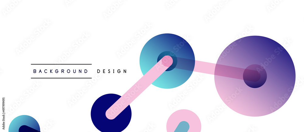 Abstract background. Round dots connected by lines. Trendy techno business template for wallpaper, banner, background or landing Abstract background. Round dots connected by lines. Trendy techno business template for wallpaper, banner, background or landing