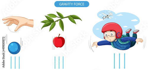 Gravity force experiment example