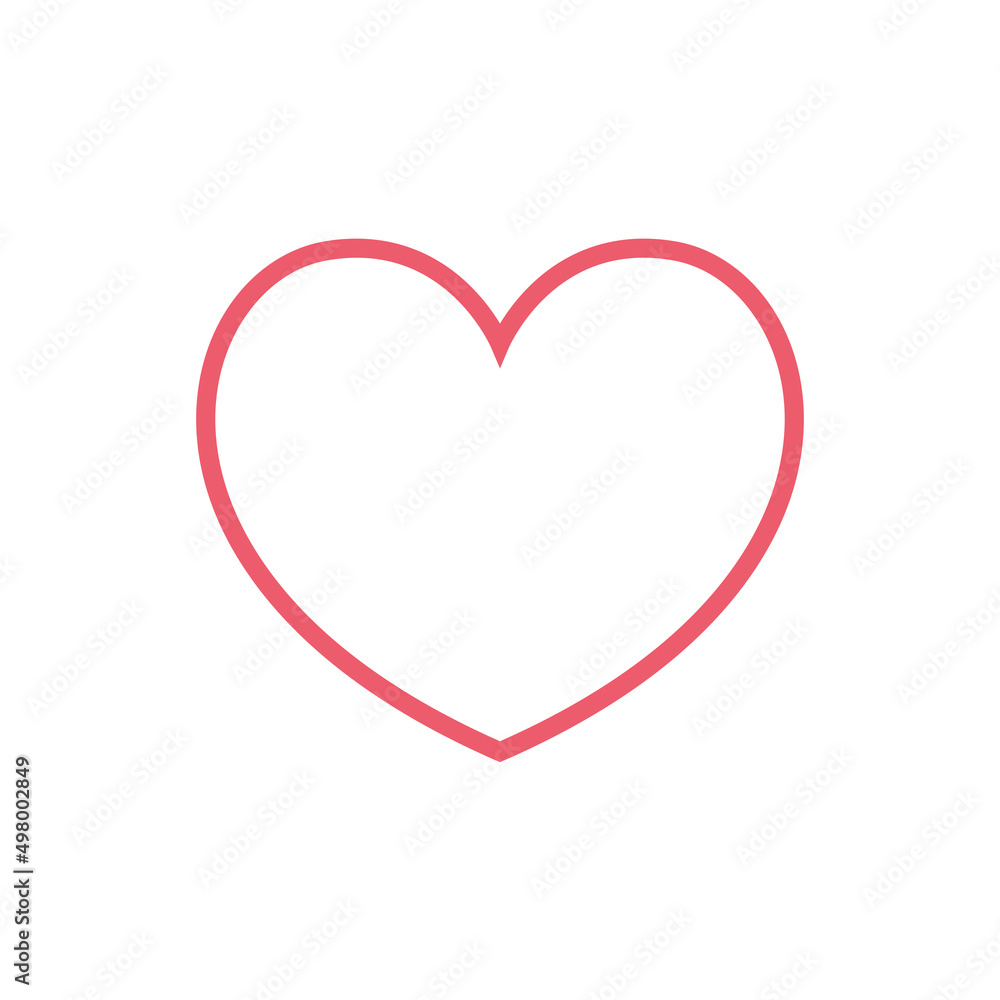 Heart logo design. Pink heart vector.