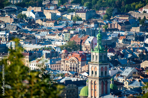 Lviv. Ukraine. View of the historic city center.