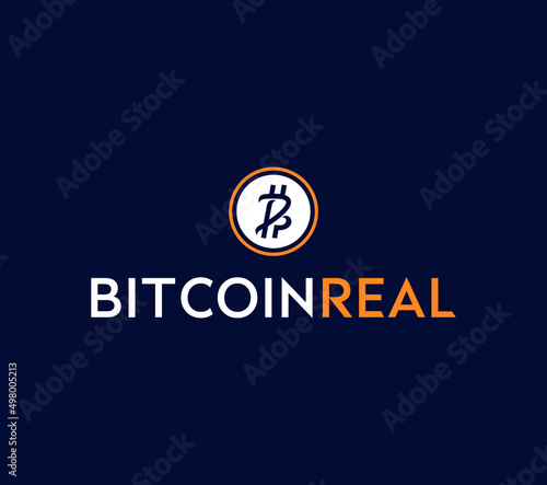 Grateful Modern Unique Orange Colour And Circle Minimal Logo Design, Best Bitcoin Logo Concept.