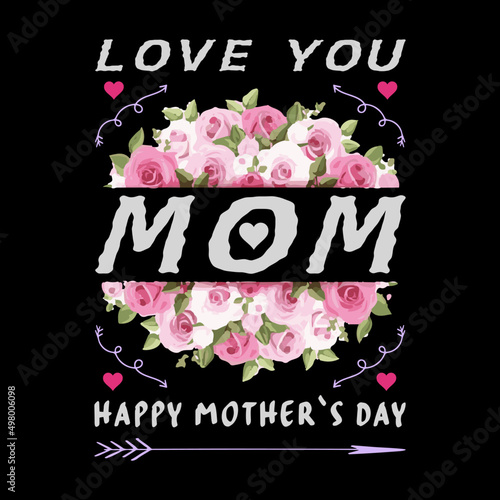 Mother's day t-shirt design template 