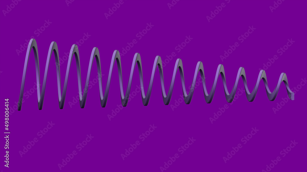 helix isolated purple DNA white background 3d illustration rendering
