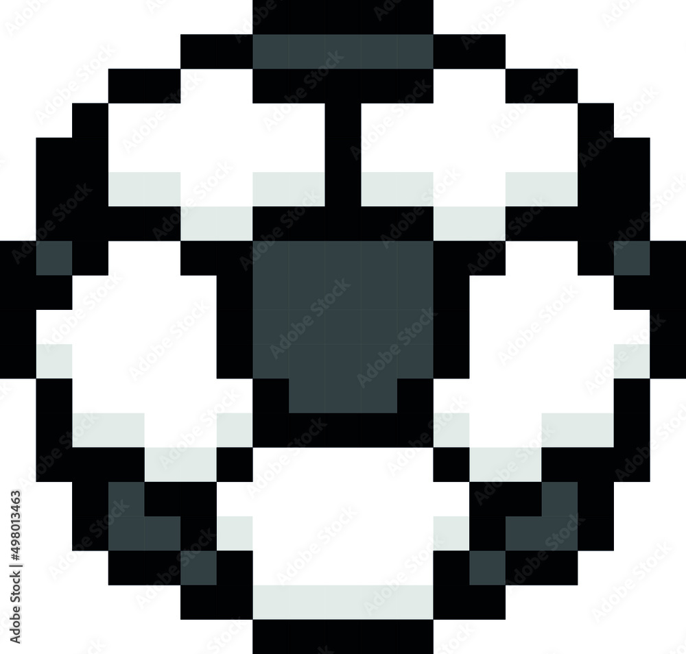 Soccer Ball or Football pixel art vector illustration. Soccer Ball or Football pixel art vector illustration.