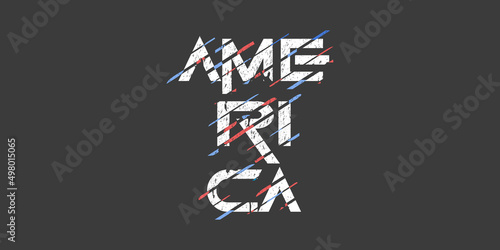 America distress grunge texture text effect professional typography t shirt design