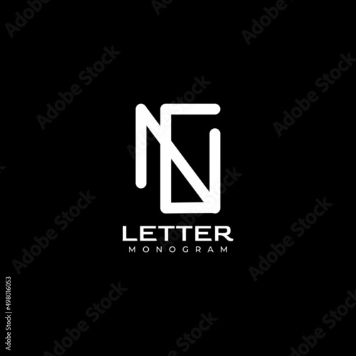 monogram letter n glogo photo
