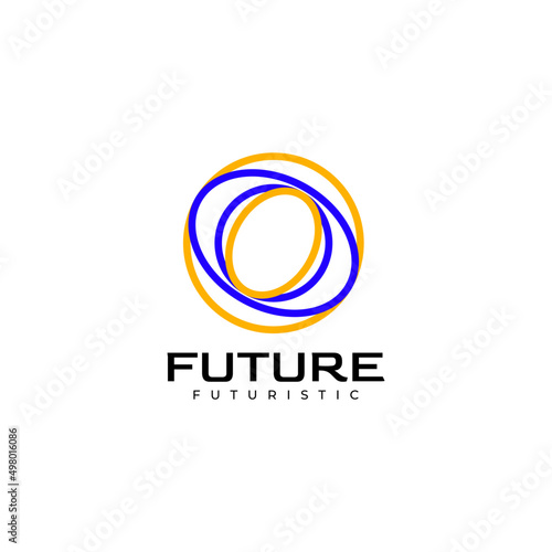 tech abstract line logo