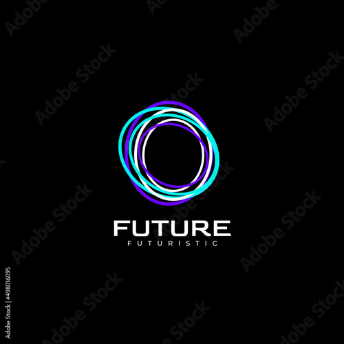 tech abstract line logo