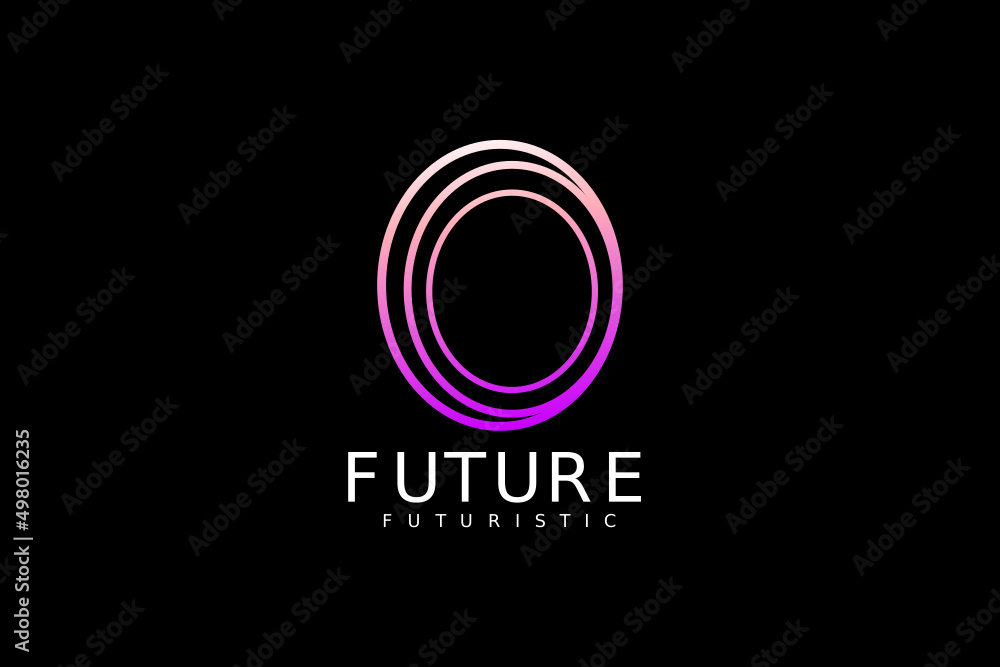tech abstract gradient line logo tech abstract gradient line logo