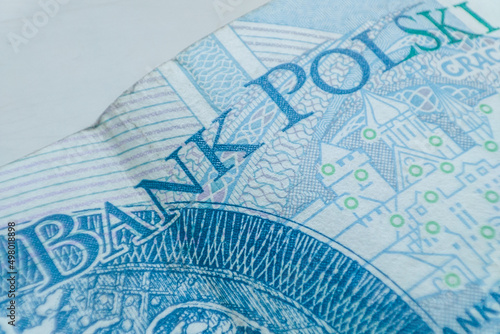 Closeup polish currency. Banking crisis concept. PLN cash. Financial backgrounds