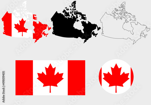 map flag Dominion of Canada icon set