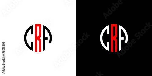 Modern and unique letter CRF initials logo design 1