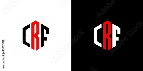 Modern and unique  letter CRF initials logo design