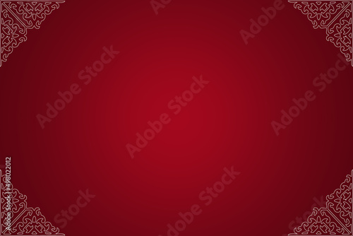 Red color background with white color four sided frame