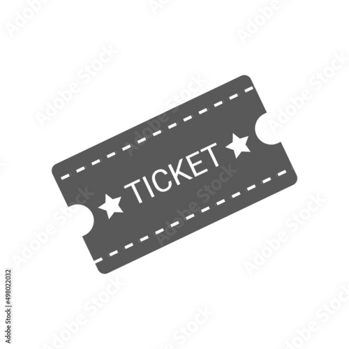 vector illustration of flat design ticket icon.